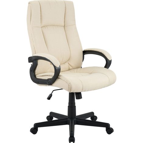 Silla de oficina XL tejido Sparta Crema