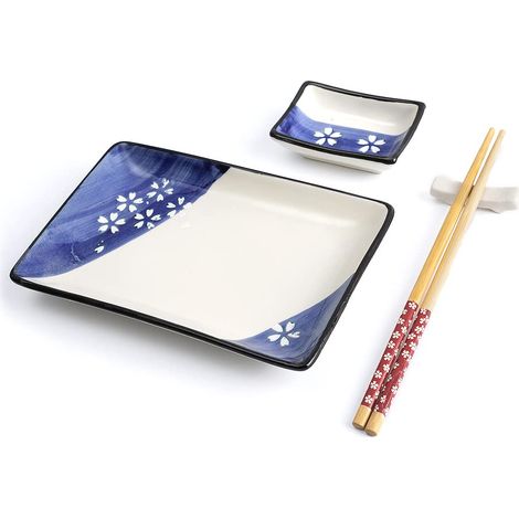 Service à Sushi Japonais - Assiettes, Baguettes (1/3)