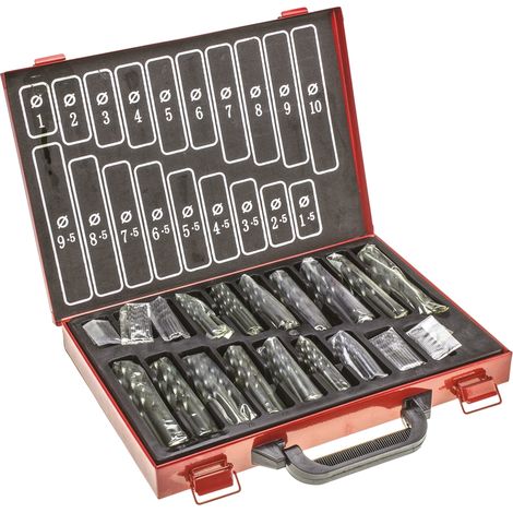 Coffret de forets RS PRO HSS 1mm à 10mm, 170 pièces ( Prix pour 1 ) (1/3)