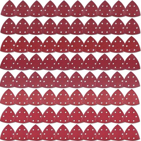 Ineasicer 80 Pièces Triangle Abrasif Grain 60/80/120/240 Papier Abrasif pour Ponçage et Polissage (1/5)