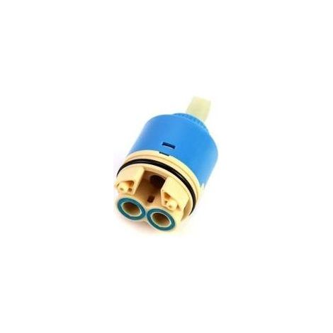 Ersatz-Keramikventileinsatz, geeignet für Mischbatterien, für den Einsatz in Küche oder Bad, 40 mm Keramikventileinsatz, blau, mit Sockel. (1/5)