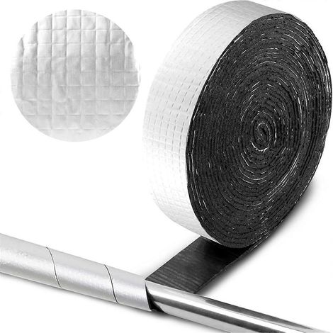 10 m (32,8 ft) Aluminium-Schaumstoff-Rohrisolierband für den Außenbereich, wie abgebildet (1/5)
