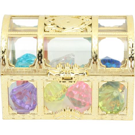 10 Pièces Diamants de Plongée en Acrylique, Coffret Doré, Joyaux Sous-Marins Colorés pour Piscine, Jouets Enfants (1/5)