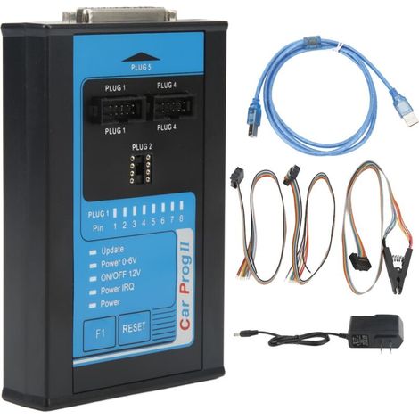 Car Programming Tool, for CARPROG II V8.21 Dataflash Repair Crash Data ABS Immo Decode Radio ECU Plug 100–240V Programmer. (1/5)