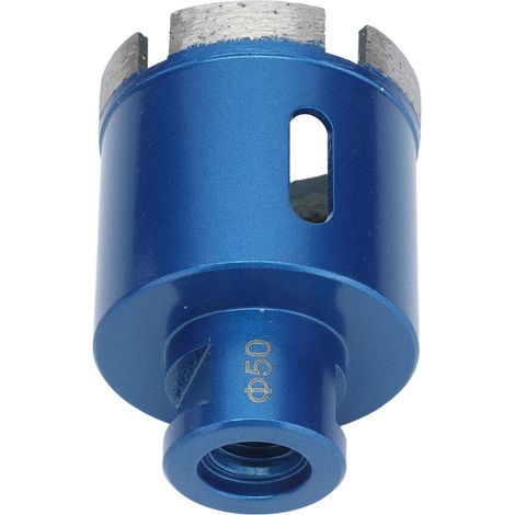 Foret diamanté manuel de 50 mm pour marbre, granit et carrelage, filetage femelle M14 (1/5)
