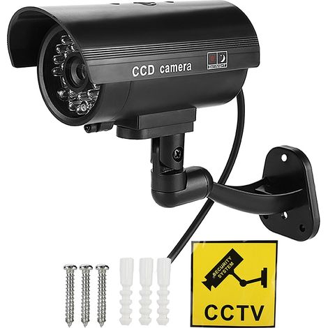 Caméra de Sécurité Fausse LED avec Fonction Clignotante, Anti-Vol Surveillance Simulée CCTV - 3 à 6 Mois Autonomie (1/5)
