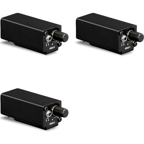 Amplificateur de monitoring intra-auriculaire 3x, amplificateur de casque stéréo portable avec entrée XLR, contrôle du volume, fonctionnalité Plug and Play, compatible avec les musiciens (1/5)