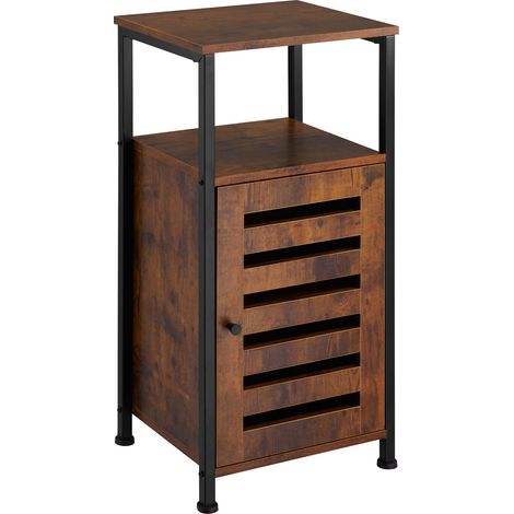 Armoire d'appoint en panneau de fibres 38,5x31,5x81 cm bois foncé