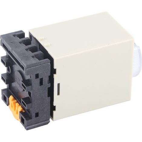 Relais temporisé à temporisation à la mise sous tension ST3PA-B 0-10 s avec bouton de commande et socle, 220 V CA (1/5)