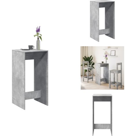 Bartisch Betongrau 51x50x103,5 cm Holzwerkstoff - Bartisch - Bartische - Stehtisch - Kneipentisch (1/5)