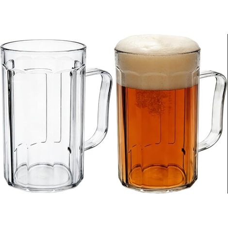 Beer Glasses beer glasses with handle clear beer tankard classic beer glasses for home bar and celebration beer box cooler (1/5)