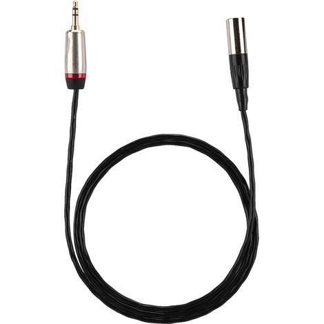 Adaptateur Câble Audio 3.5mm Mâle vers Mini XLR 3 Broches Mâle pour Équipement Photo Caméra 1m (1/5)
