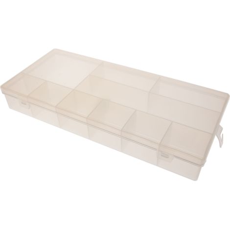 Boite compartimentée RS PRO, 10 Compartiments, Plastique, 50mm x 338mm x 153mm ( Prix pour 1 )