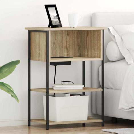 vidaXL Bedside Cabinet Sonoma Oak 55 x 31 x 76 cm Engineered Wood