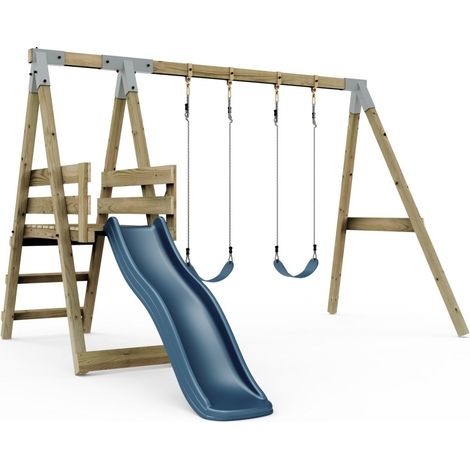 Premium Double Swing with Deck - Flex Mint Green