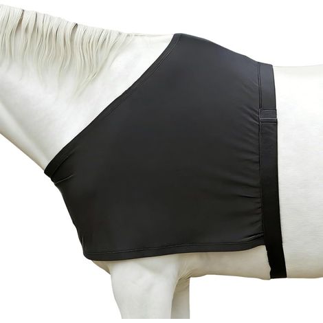 Protection d'épaules pour Chevaux, Gilet d'équitation Extensible Anti-frottement pour Cheval, Couvre-Cou Respirant de Poitrine très Élastique, Bavoirs Anti-Friction pour Le Cou, des Plaies