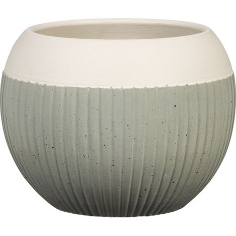 Scheurich Bola Linea, pot de fleurs en céramique, couleur: Verde, 12,3 cm de diamètre, 11,5 cm de hauteur, 1,2 l vol.