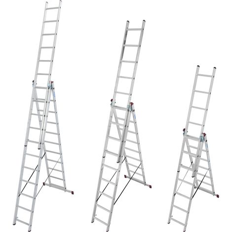 Krause Corda 3x6 Klappleiter 6 Stufen Silber (1/5)