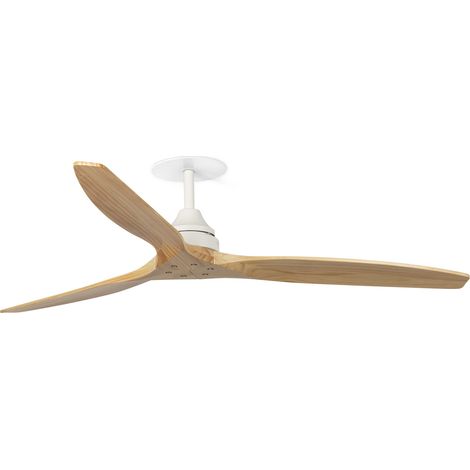 ALO RECESSED L Ventilador blanco/pino