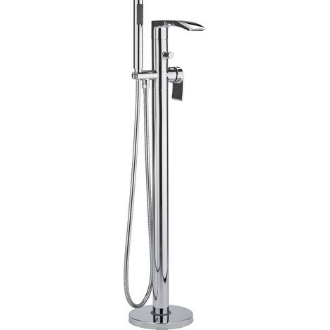 Milano Razor Freestanding Bath Shower Mixer Tap with Hand Shower Handset - Chrome