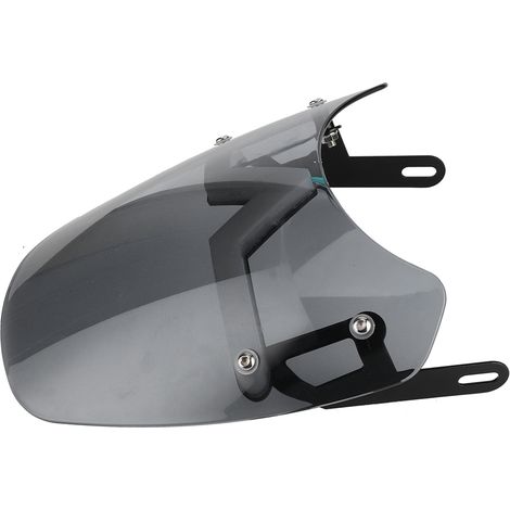 Parabrezza anteriore per moto con deflettore antivento, luci a LED e indicatori di direzione, compatibile con Yamaha (nero) (1/5)