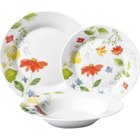 Servizio di Piatti da Tavola in Ceramica Basilea 18 Pezzi (1/3)