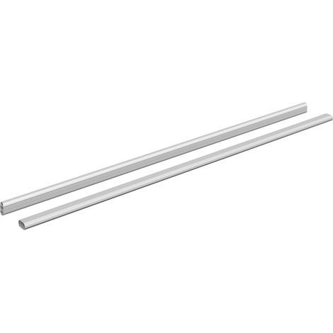 Maison Exclusive - Asta per armadio 2 pz Argento 964 x 15 x 29 mm (1/5)