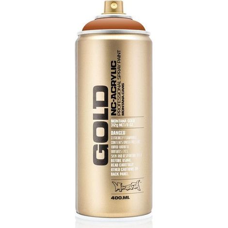 Bombe de peinture - Gold - Acrylique - Shock brown light - S8000 - 400ml - Montana Cans