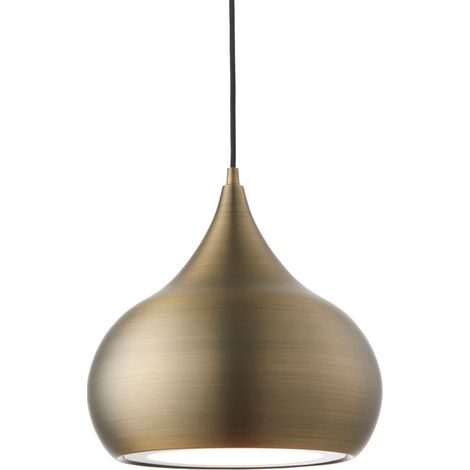 Endon Brosnan - Sospensione a soffitto a 1 luce a cupola in ottone antico opaco (1/5)