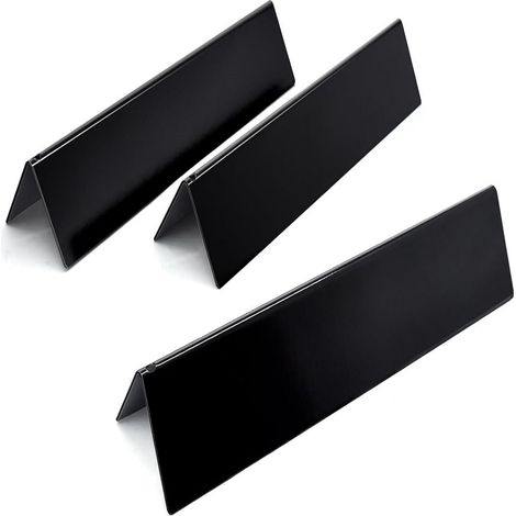 Plaques de chaleur pour gril 3 pièces pour Weber Spirit série 200 - Noir (1/5)