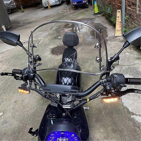 Pare-brise universel réglable pour moto et scooter, extension de pare-brise, déflecteur de vent transparent (1/5)