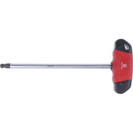 Clé Allen en T RS PRO 8mm Métrique Tête sphérique, Hexagonal, Bras Long ( Prix pour 1 ) (1/3)