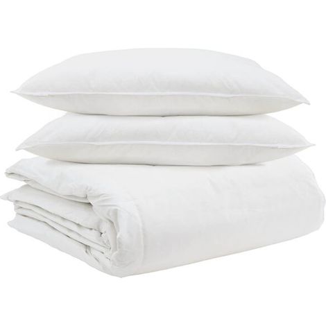 Ensemble trois pièces housse de couette et taie d'oreiller en duvet de canard blanc (1/5)