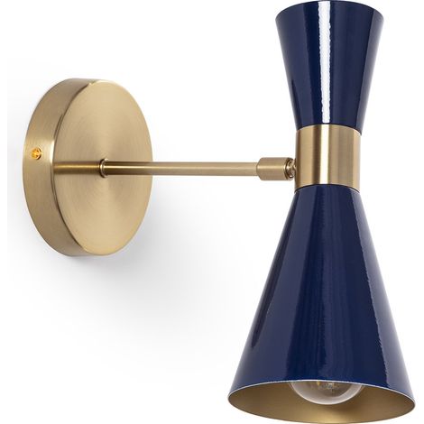 Lampe Murale Métal Jigger Orientable Bleu