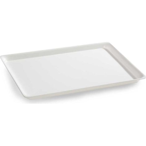 Plat en Plexiglas rectangulaire avec coins arrondis Blanc 325x225x17mm - Matériel CHR Pro