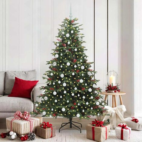 vidaXL Künstlicher Weihnachtsbaum mit 300 LEDs mit Ständer Grün 180 cm (1/5)