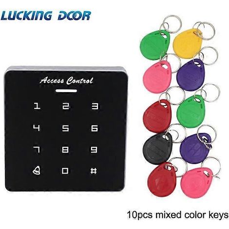 Mini lecteur de cartes RFID 125 kHz pour système de contrôle d'accès de serrures de porte Wiegand 26/34, 1000 utilisateurs, A86 et 10 couleurs d'identification (1/5)