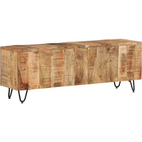 Mobile TV multimediale scaffale TV credenza TV sala da pranzo soggiorno camera da letto 110 x 30 x 40 cm legno massello di mango multicolore 020025727
