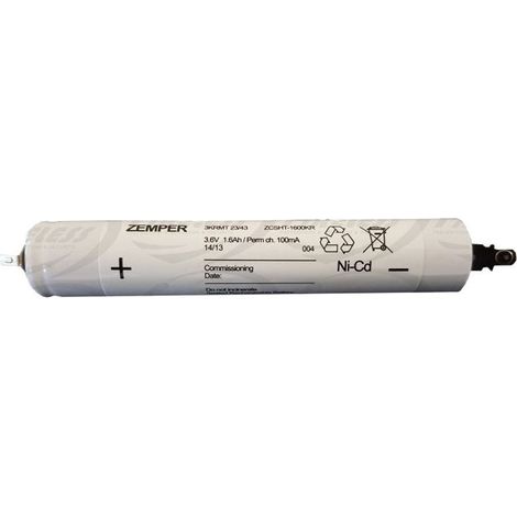 Fireless – Batterie Zemper 3.6 V 1.6 AH – Spécifique pour blocs de secours ZEMPER DIANA – Fonctionnement continu en cas de panne de courant