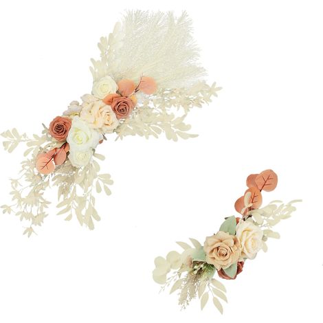 Fleurs Artificielles en Forme d'arc pour Décoration de Mariage, Arrangement de Toile de Fond pour Réception de Mariage, Signe d'eau de Bienvenue, Fleurs pour Styles Occidentaux (1/5)