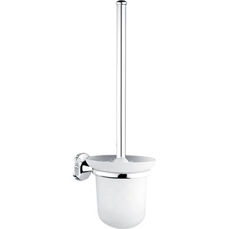 Nimco Monolit - Wand-Toilettenbürste mit Halter, Glas matt/verchromt MO 4094C-26