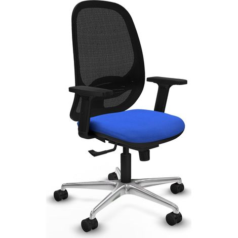 Silla de oficina piqueras y crespo Cilanco malla negra marco azul (1/2)