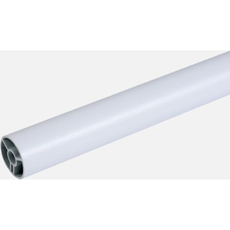 Burger – Main courante aluminium 2m Ø 40mm – Peinture époxy blanche – Fixation murale ou sur poteau – Pour garde-corps intérieur/extérieur (1/2)