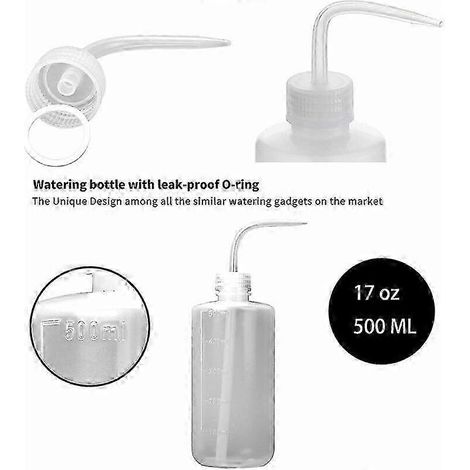 Bouteille d'arrosage en plastique de sécurité, bouteille d'arrosage à pression pour plantes succulentes, bonsaïs et plantes artificielles d'intérieur. (1/4)