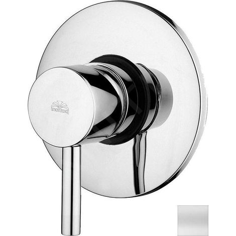 Mitigeur de douche encastré blanc mat Ø 116 mm Paffoni Light series LIG011BO Laiton - Blanc opaque (1/2)