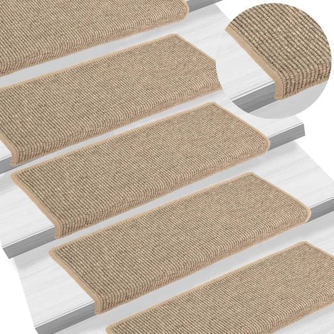 Stufenmatten 15 Stk. 65x21x4 cm Dunkelbeige Rechteckiger Rand vidaXL (1/5)