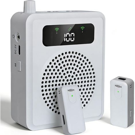 Amplificateur de Voix Portable avec Microphone Lavalier sans Fil (1/5)