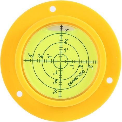 Niveau à bulle circulaire rond haute précision 90 mm avec trous de montage pour camping-car (1/5)