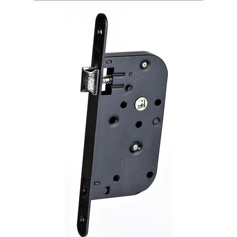 Serrure Monopoint Encastrée noire NF 1 point Bec de cane