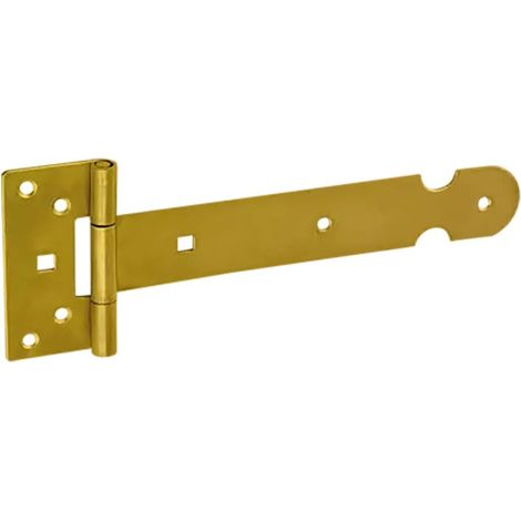 10 Charnières De Portail Décoratives Zob 100 - 75X35X130X2.0 mm Noir - D-Work